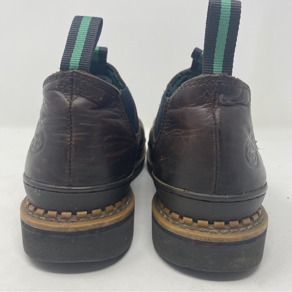 Sold Georgia Giant Men’s 8.5 Wide “Giant Romeo” Pull On Brown Leather Work Shoes - Picture 4 of 9